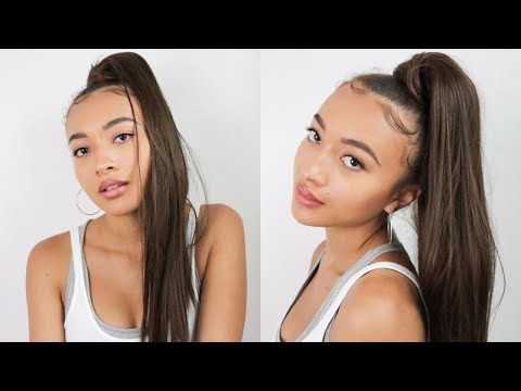 HOW TO // SLEEK FAUX PONYTAIL TUTORIAL ON NATURAL HAIR