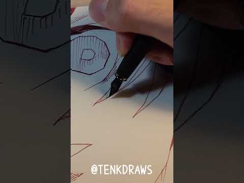 Drawing anime with fountain pen#tanjiroukamado #demonslayer|TenK Draws