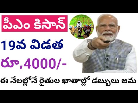 pm kisan 19th installment date 2025 new update Telugu