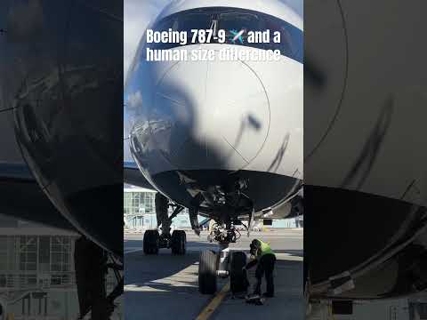 Boeing 787-9 and a human size ✈️ #aviation #boeing #787