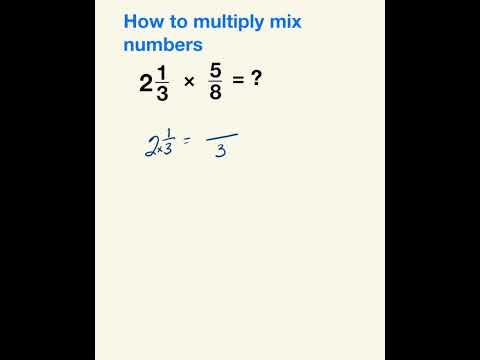 How To Multiply Mixed Number and Fraction  #maths