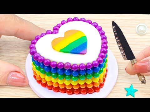 🌈Miniature Cake Decorating ideas with Chocolate 🌈Amazing Mini Rainbow KitKat Cake Dessert Video