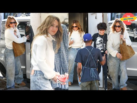 JENNIFER LOPEZ TAKES HER DAUGHTER EMME SHOPPING AT AMERICAN RAG BEFORE HALLOWEEN!!!