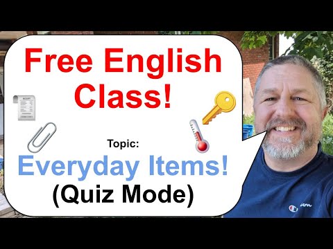 Let's Learn English! Topic: Everyday Items Quiz Mode! 🔑🌡️🧾