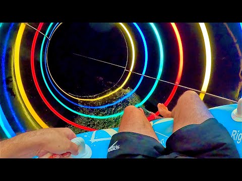 Thrilling Dark Tunnel Water Slide at SplashMania Waterpark