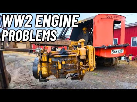 Removing a 1941 Caterpillar Engine for Repair