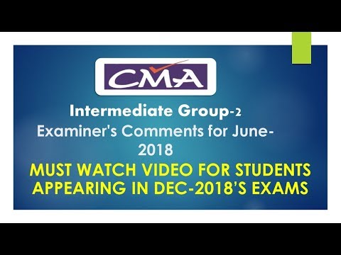 Must Watch | CMA-INTER Group-2| Examiner's Comment Summary |