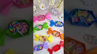 可愛すぎてやばい！折り紙1枚だけで作れるキャンディーボックスの折り方 Origami Candy Box الأوريغامي #折り紙 #origami #papercraft #shorts