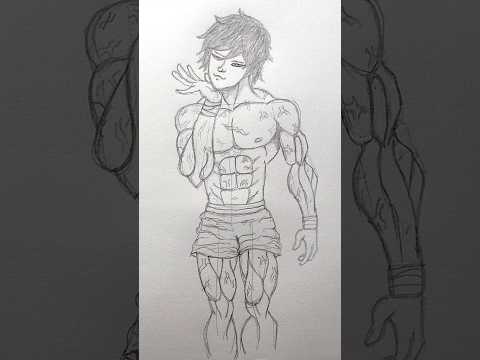 Drawing Baki hanma #anime #baki #boxing #drawing #art #shorts