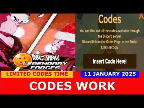 *NEW CODES* [🎁XMAS] Dragon Ball: Legendary Forces ROBLOX | JANUARY 11, 2025