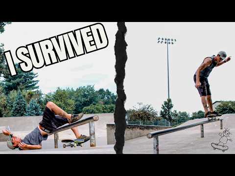 Skateboarding in My 40s: 50-50's On Round Rail 🫠