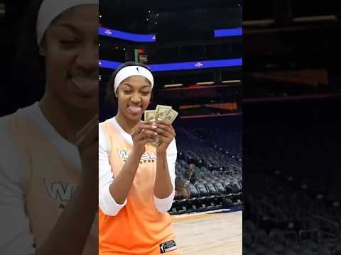 🤑💰#AngelReese #Viral Pay Day after nailing HALFCOURT Shot! #chicagosky #wnba #shorts #reels #fyp