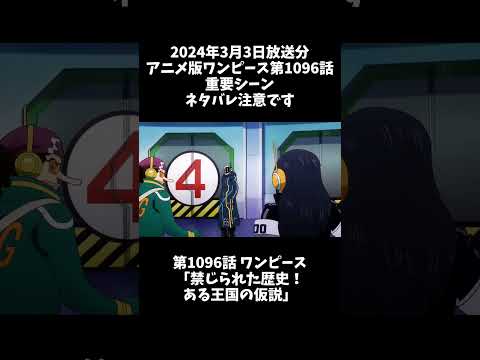 アニメ版ワンピース第1096話重要シーン1