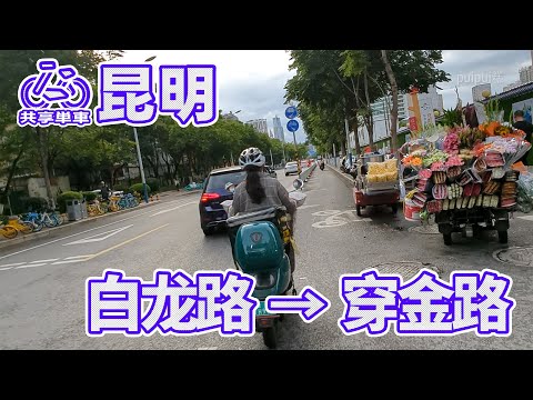 【自転車車載動画】中国雲南省（昆明・白龙路-穿金路）