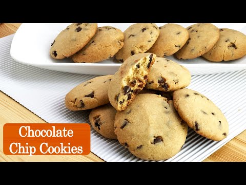 Chocolate Chip Cookies Recipe - Eggless Cookies for Kids