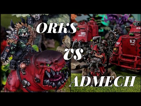 Bully Boyz Orks Vs Adeptus Mechanicus. 40k 10th edition battle report.