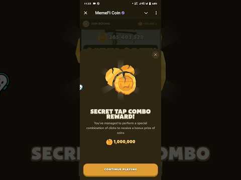 Secret Tap Combo Reward 🤑  | MemeFi secret code Today | #memeficoin #memefitap