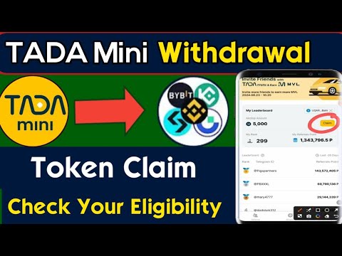 TADA Mini withdrawal | TADA Mini Airdrop | TADA Mini Airdrop Listing date | tata Mini listing date