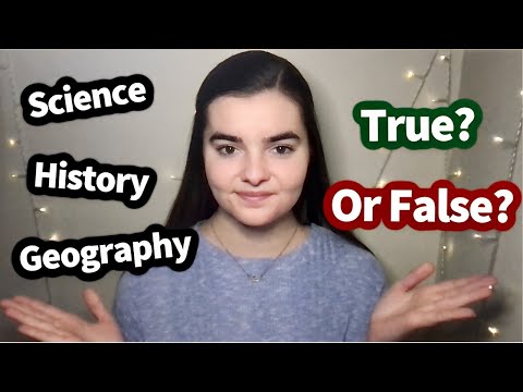 ASMR Whispering True or False Trivia Questions in 4 Categories