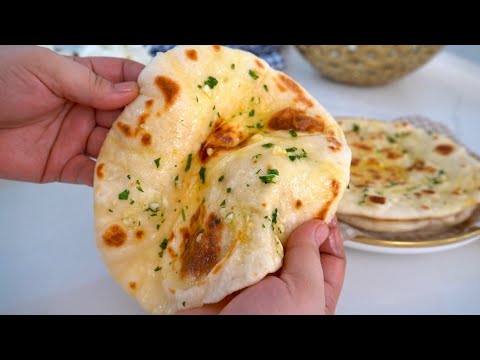 Easy Homemade Garlic Butter Naan Recipe soft and fluffy