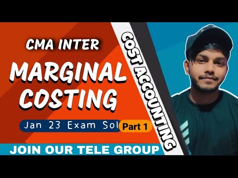 Costing exam Sol Cma Inter Jan 2023| Part - 01 #cma #cmaexams #cmaupdate