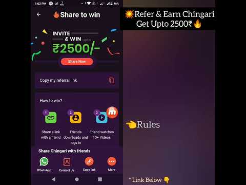 👉Share Chingari App & Earn Upto 2500₹ 💥Refer & Earn Chingari App 💢77 Âpk