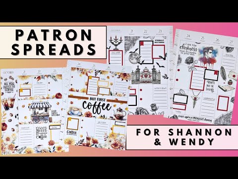 PLAN WITH ME | PATRON SPREADS FOR SHANNON & WENDY | THE HAPPY PLANNER