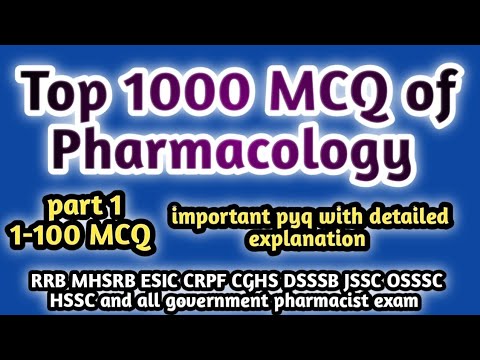 top1000mcqofpharmacology#rrbpharmacistexam#mhsrb pharmacist exam#jssc#dsssb#osssc#hssc#zp#esic#cghs