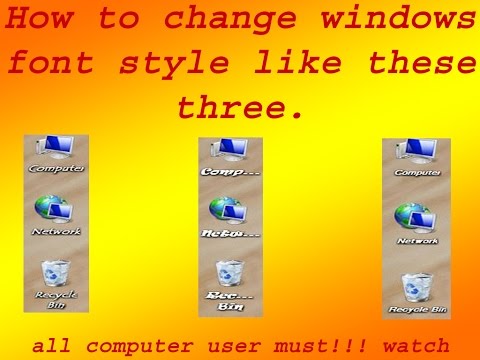 How to change font style, color, size of windows|how to change font style|text fonts