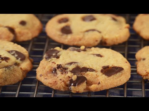 Chocolate Chip Shortbread Cookies Recipe Demonstration - Joyofbaking.com