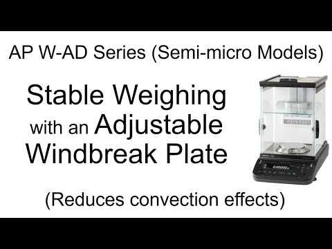 Stable weighing with an Adjustable Windbreak Plate