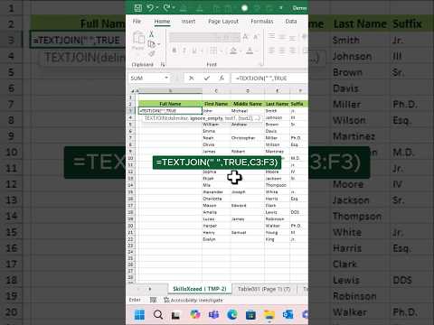 Why TEXTJOIN is the Most Powerful Excel Function #shorts #exceltricks #learnexcel