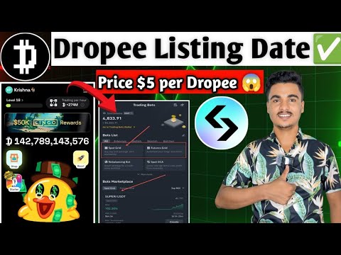 Dropee  Listing Dtae confirmed ☑️ || Dropee Price $5 || Dropee Airdrop Distribution start ✅