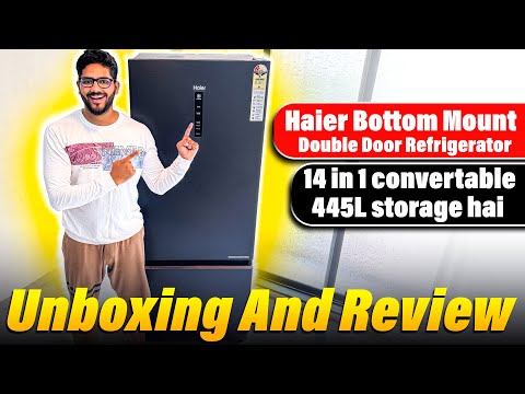 Haier 445L Bottom Mount Refrigerator 🔥 Triple Inverter Technology 🔥 Best Double Door 2024 🔥 Review.