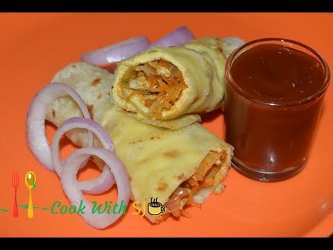 Egg Frankie Recipe | Vegetable Egg Roll | SJ Kitchen