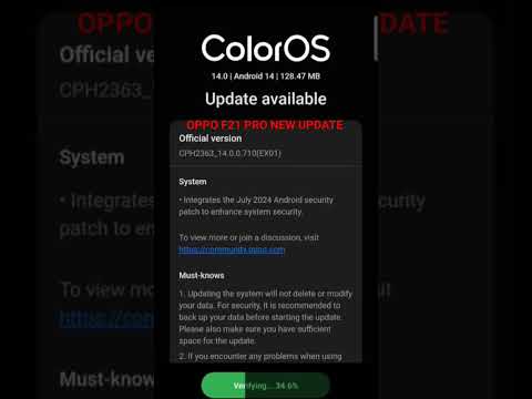 OPPO F21 PRO JULY MONTH UPDATE AVAILABLE #android14 #coloros14