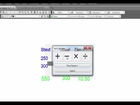 autocad lisp Text Calculator