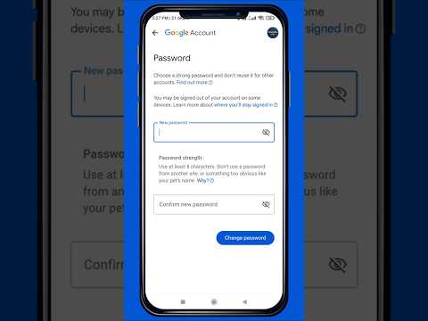 iPhone - Change Google Password