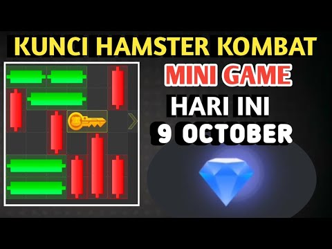 CARA MEMBUKA KUNCI MINI GAME HAMSTER KOMBAT HARI INI 9 OKTOBER 2024 | HAMSTER KOMBAT MINI GAME