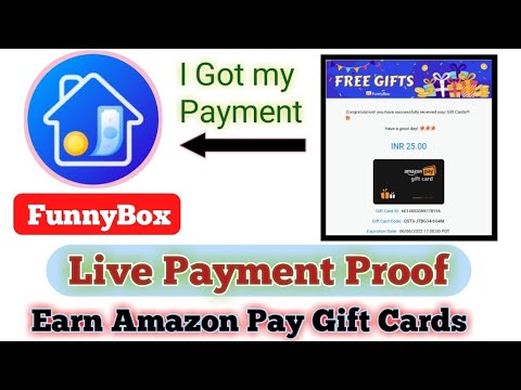 Payment Proof of FunnyBox App || I got my amazon pay giftcard ||