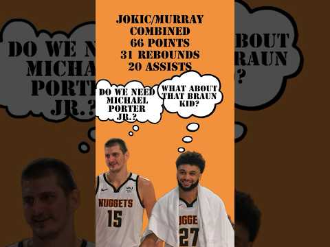 #Jokic and #Murray Dominate Game 3 in Finals..Where’s Porter? Who is Braun? @NBA @DenverNuggets