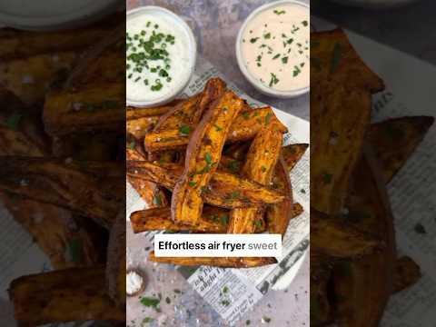 Effortless and delicious air fryer sweet potato fries.