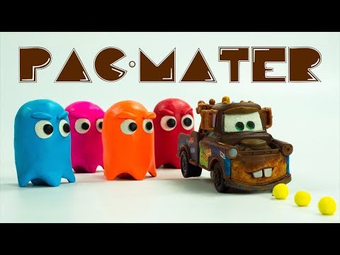 MATER GETTING SUCKED INTO A VIDEO GAME | PAC-MATER Plays PAC-MAN Arcade Gaming Cars Challenge