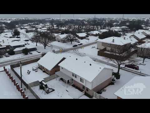 01-09-2025 Corinth TX - Neighborhood Covered in Snow with Icy Roads