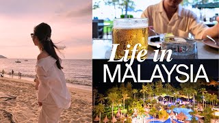 LIVING IN MALAYSIA #2 | luxury hotel by the beach, sunset dinner at Shangri-La Golden Sands【Vlog】