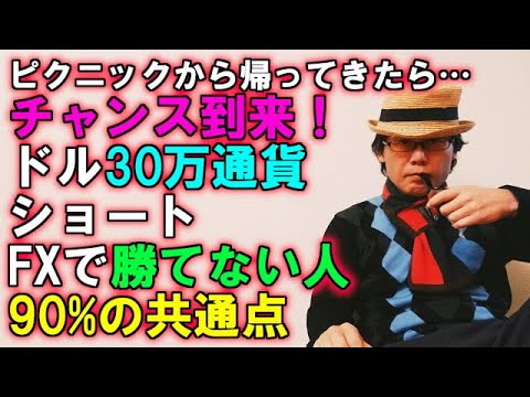 ドル30万通貨ショート！FXで勝てない人90%の共通点