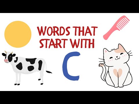 Words Starting With C: Pre-k learning videos about the alphabet, alphabet for early learners