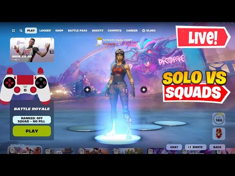 FORTNITE Solo VS Squads 🔴LIVE! With Renegade Raider! Use Code: SENSEIYT #epicpartner