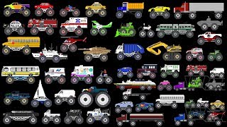 Monster Vehicles Collection - Monster Trucks - The Kids' Picture Show (Fun & Educational)