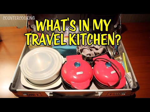 What's In My Travel Kitchen? Hotel Cooking, Travel Cooking, Car Cooking